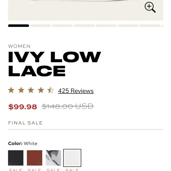 Frye White Leather Sneakers for Women - Picture 9 of 9